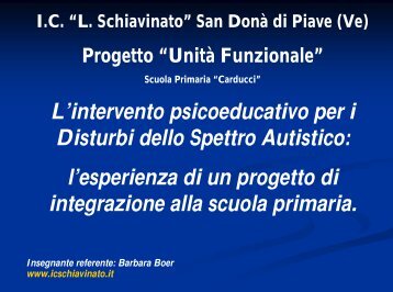 PROGETTO UNITÀ FUNZIONALE COMPLESSA - L. Schiavinato