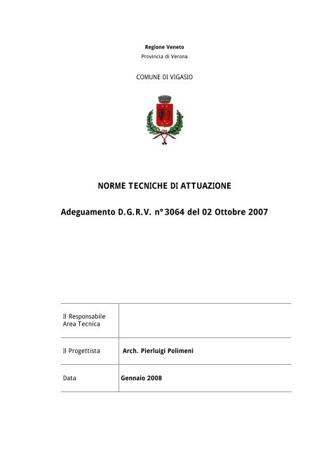 NORME DI ATTUAZIONE DEL PIANO REGOLATORE GENERALE