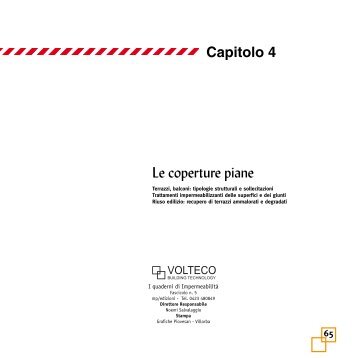 Le coperture piane Capitolo 4 - Volteco