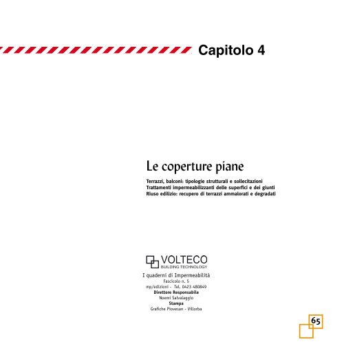 Le coperture piane Capitolo 4 - Volteco