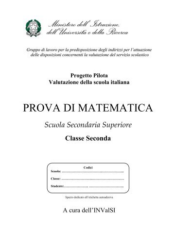 PROVA DI MATEMATICA - Liceo G.Bruno