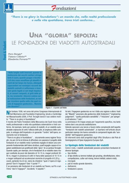 Le fondazioni dei viadotti autostradali - Spea Ingegneria Europea