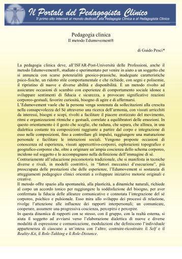 Il metodo Edumovement - Pedagogia Clinica