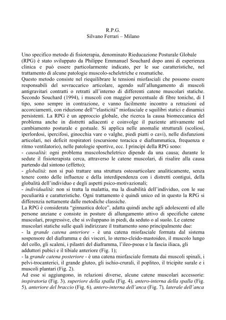 R.P.G. Silvano Ferrari – Milano Uno specifico metodo di ... - Medik.Net