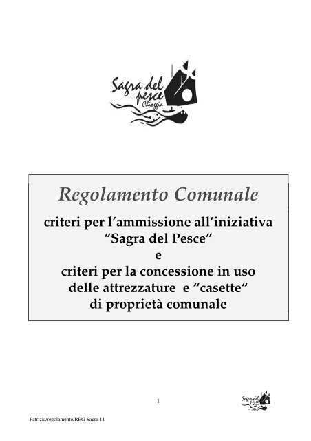 REG Sagra.pdf - Città di Chioggia