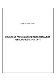 162-12 Relazione previsio~.pdf - Comune di Alcamo