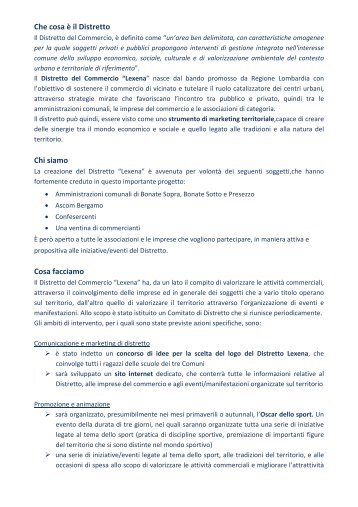 Distretto del Commercio - Comune di Bonate Sotto