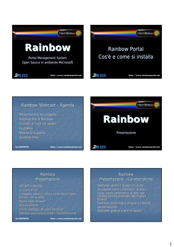 Presentazione - Rainbow Portal