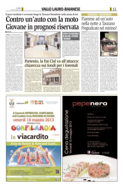 Edizione del 10/05/2013 - Corriere