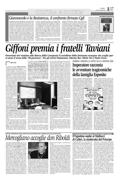 Edizione del 10/05/2013 - Corriere