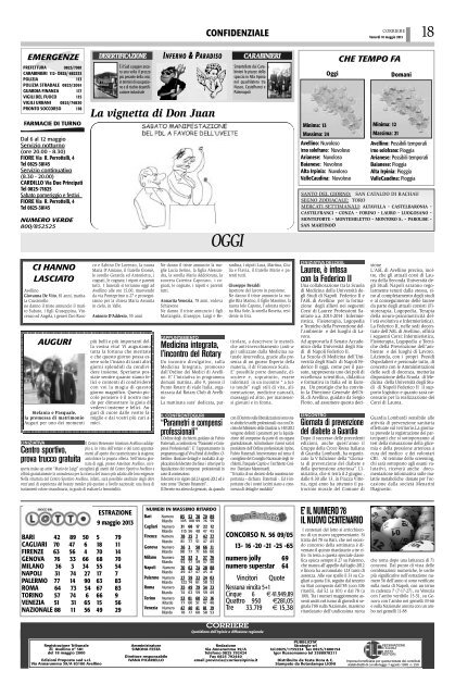 Edizione del 10/05/2013 - Corriere