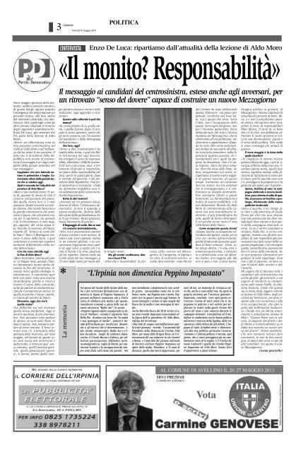 Edizione del 10/05/2013 - Corriere