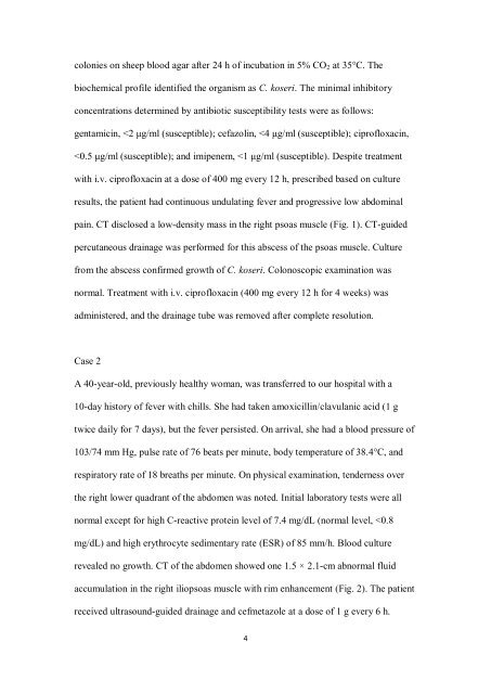 Type: Case report Title: Abscess caused by Citrobacter koseri ...