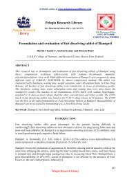Formulation and evaluation of fast dissolving tablet of - Pelagia ...