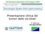 Presentazione clinica dei tumori delle vie biliari - ITMO