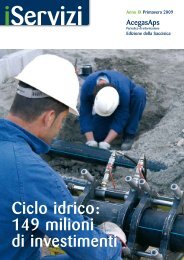 Ciclo idrico: 149 milioni di investimenti - ACEGAS-APS spa