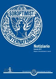NOTIZIARIO SI/I - Gennaio 2011 - Soroptimist International Italia
