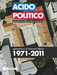 NUMERO SPECIALE: Quarant'anni di Scienze ... - Acido Politico