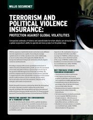 Terrorism and PoliTical Violence insurance: - Willis