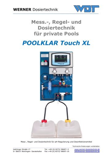 POOLKLAR Touch XL - WDT Werner Dosiertechnik