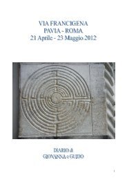 La via Francigena da Pavia a Roma - Pellegrini Belluno