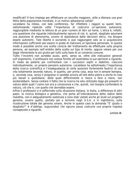 Relazione Bioetica.pdf - Liceo Ginnasio Statale Orazio di Roma