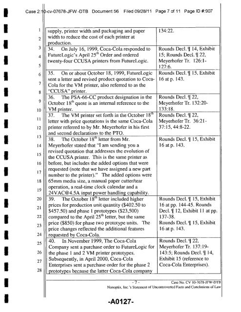 Joint Appendix One