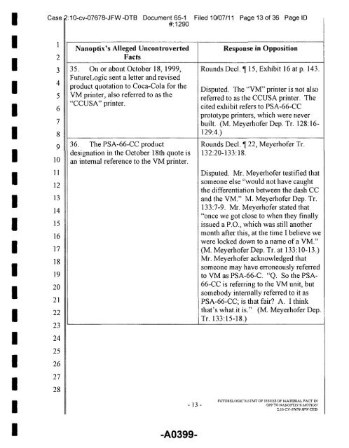 Joint Appendix One