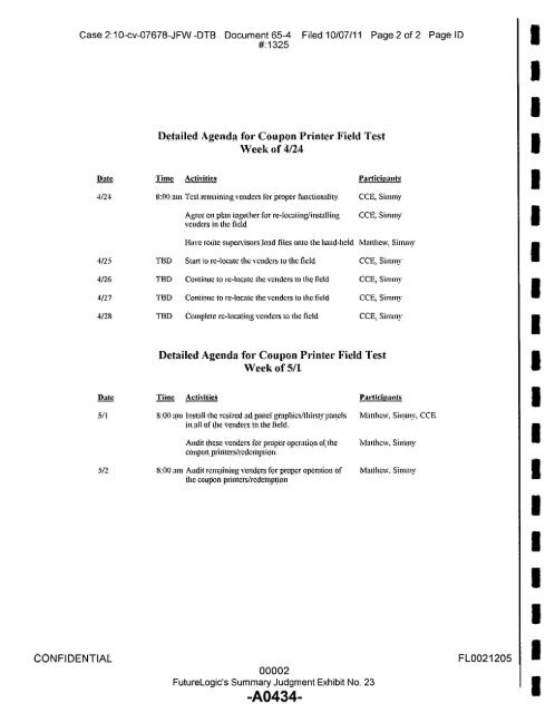 Joint Appendix One