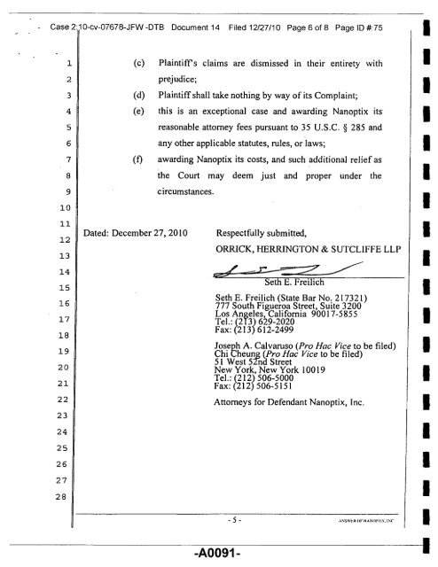 Joint Appendix One