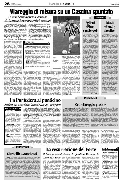 15/01/2007 Campionato 18a Giornata: Girone E - serie d news