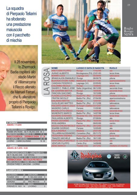 Scarica e stampa in Pdf RugbyRovigoNews - RovigoOggi.it