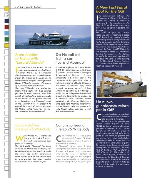 Editoriale - RODRIQUEZ - Cantieri navali