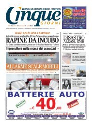 RAPINE DA INCUBO - Cinque Quotidiano