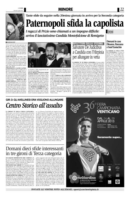 Edizione del 05/04/2013 - Corriere