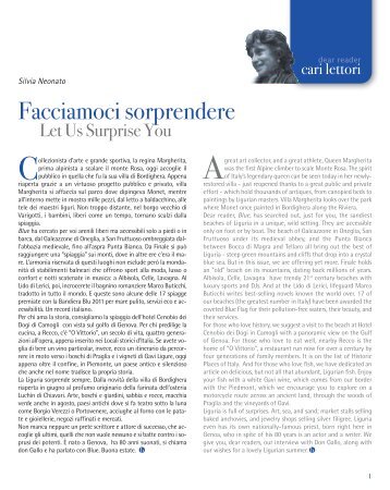 Facciamoci sorprendere - Blue Liguria - Sagep