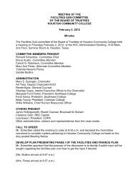 Minutes of Facilities Sub-Committee Meeting - Houston Community ...