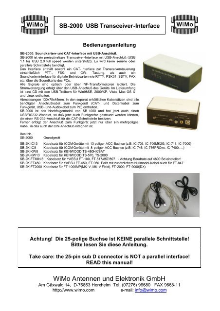 SB-2000 USB Transceiver-Interface