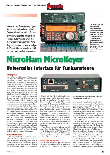 MicroHam MicroKeyer - WiMo