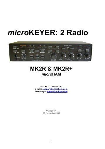 microKEYER: 2 Radio MK2R & MK2R+ microHAM