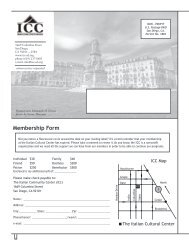 Membership Form - Italian Community Center of San Diego