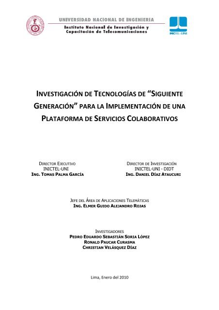 investigación de tecnologías de “siguiente generación” para la ...