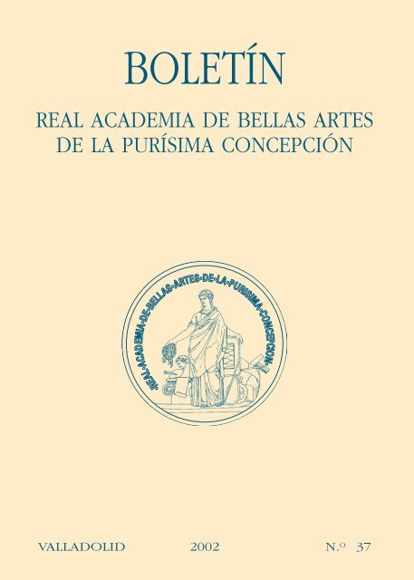 CUBIERTA BOLETIN BE. ART. 37 - Real Academia de Bellas Artes ...