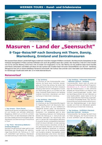 Masuren - Land der „Seensucht“ - Werner Tours