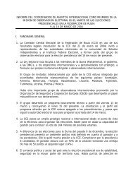 Informe del Coordinador de Asuntos Internacionales sobre la ...