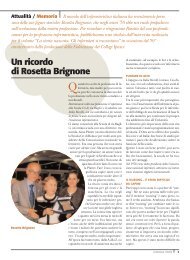 Un ricordo di Rosetta Brignone - Ipasvi