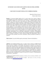 estudo de caso clínico em paciente com leucemia linfóide ... - Unieuro