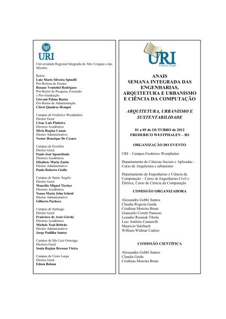 visualize este livro - URI - Universidade Regional Integrada do Alto ...
