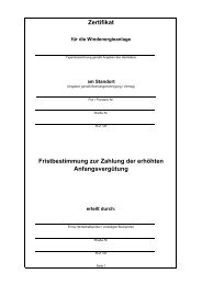 Zertifikat Fristbestimmung zur Zahlung der erhöhten ... - FGW