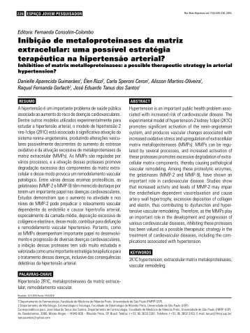 Inibição de metaloproteinases da matriz extracelular: uma possível ...